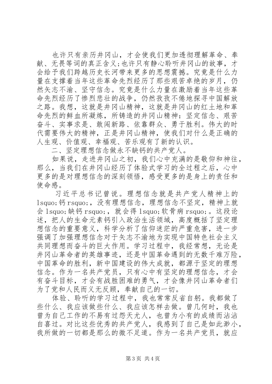 井冈山红色教育感想_第3页