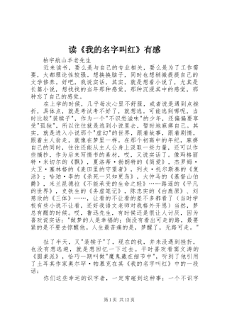读《我的名字叫红》有感