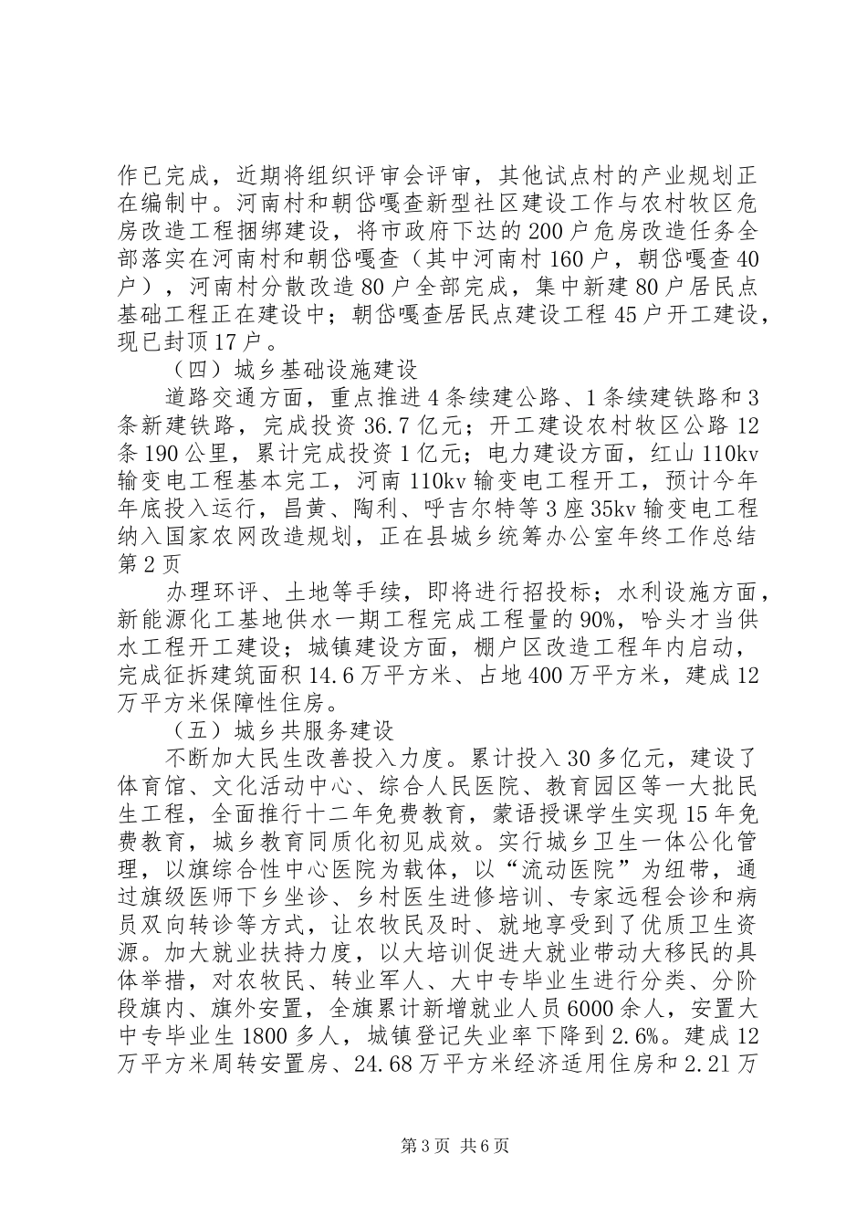 县城乡统筹办公室年终工作总结_1_第3页