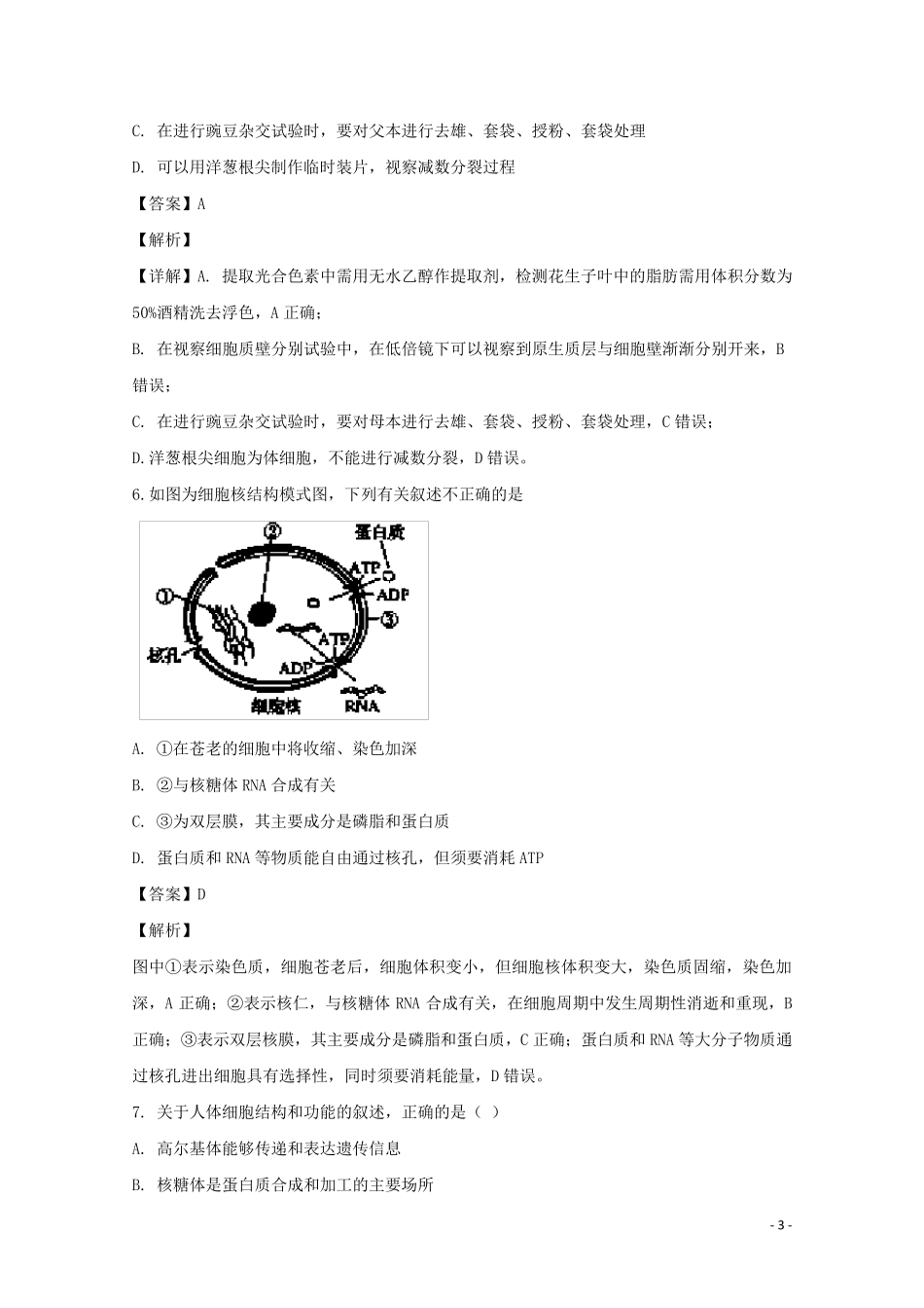 湖北术东南省级示范高中教育教学改革联盟学校2025届高三生物上学期期中试题含解析_第3页