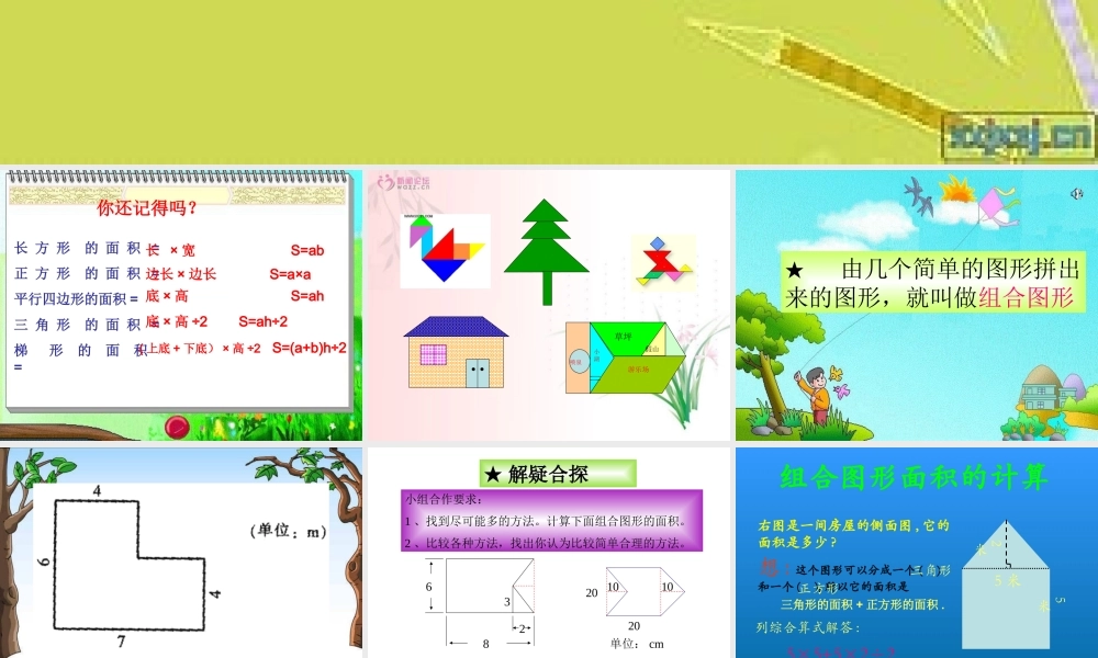 组合图形面积 (2)