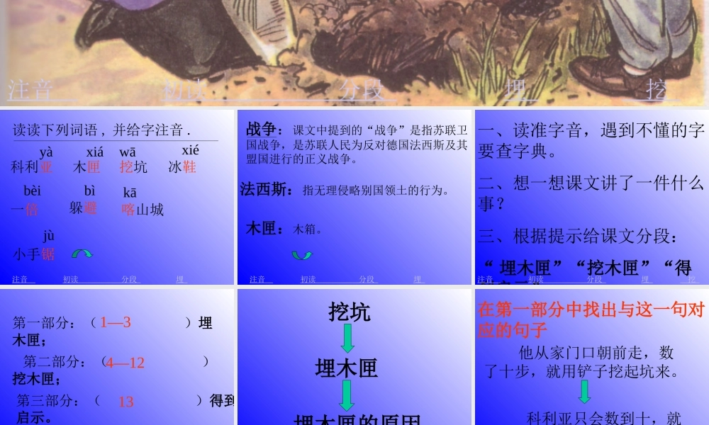 《科利亚的木匣》课件