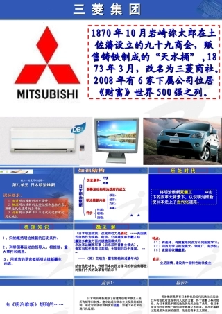 人民版选修一专题八：明治维新复习课件（50张）