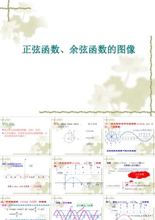 正弦函数、余弦函数的图像
