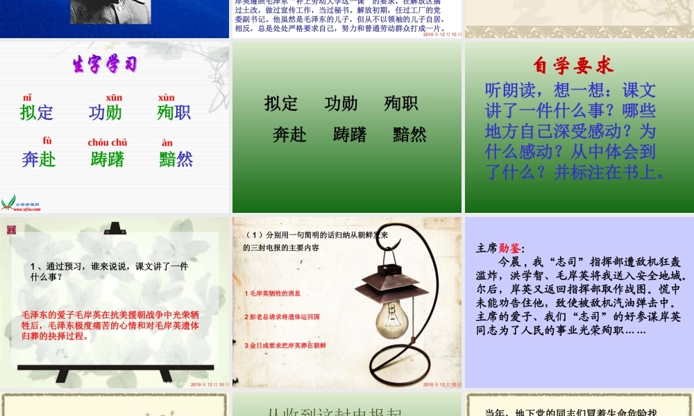 青山处处埋忠骨PPT (2)