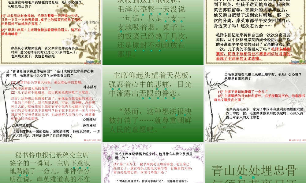青山处处埋忠骨PPT (2)
