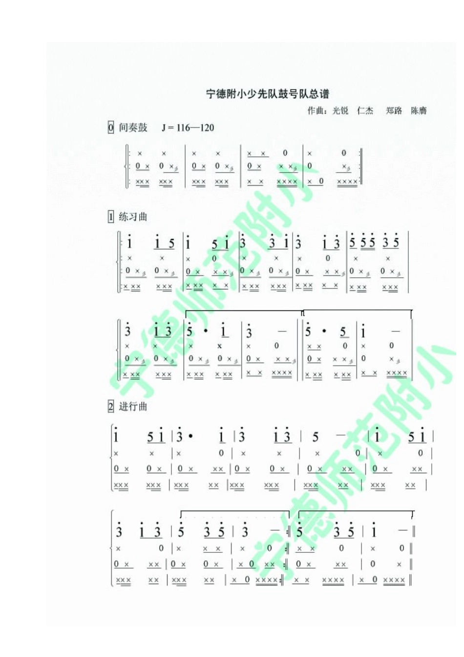 鼓号队训练材料及曲谱[1]_第1页