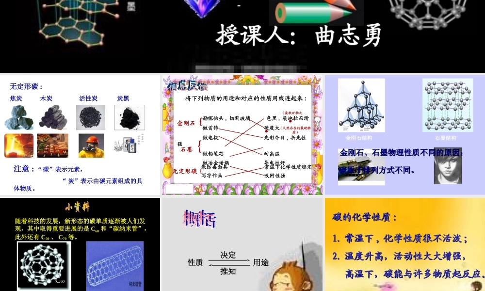组成燃料的主要元素――碳