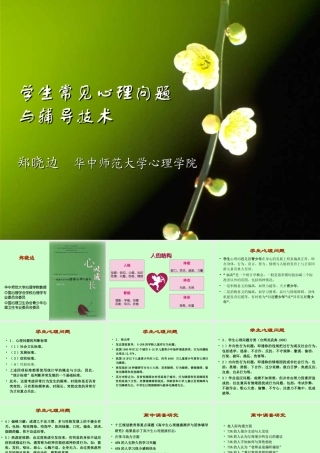 学生常见心理问题与辅导技术