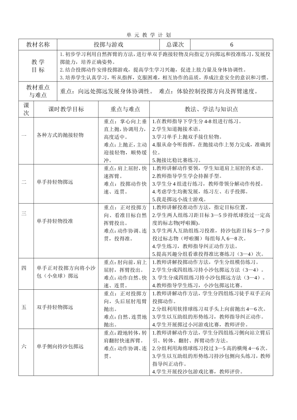 投掷与游戏教材（水平一）袁军_第1页