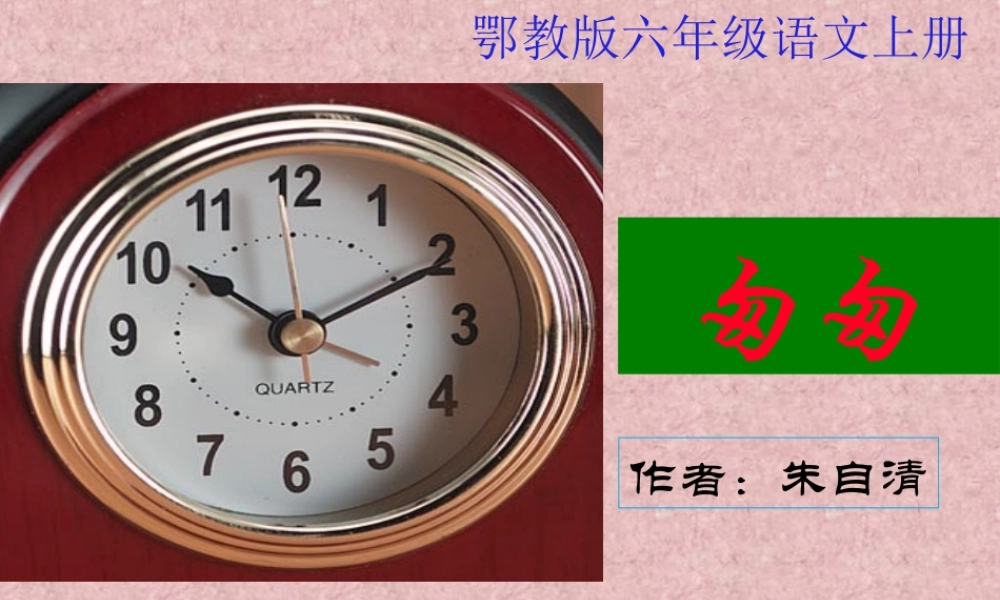 （鄂教版）六年级语文上册课件匆匆3