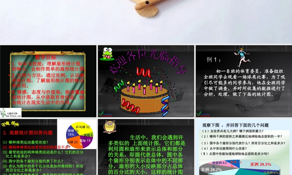 （北师大版）五年级数学下册课件扇形统计图1