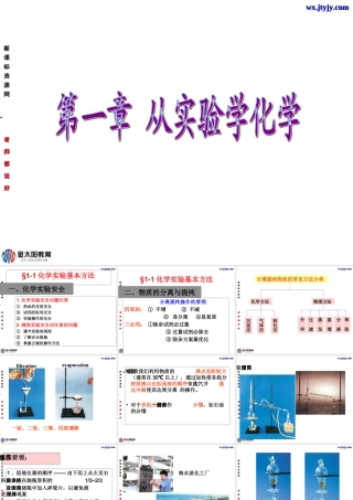 化学：第一章《从实验学化学》课件（新人教版必修1）