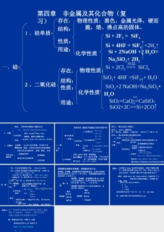 非金属及其化合物（复习）