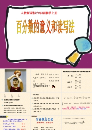 六年级数学认识百分数课件