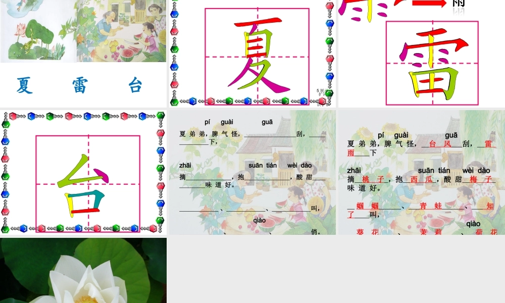 苏教版一年级下册语文识字五课件