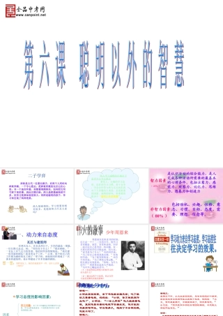 【精品课件4】第六课_聪明以外的智慧