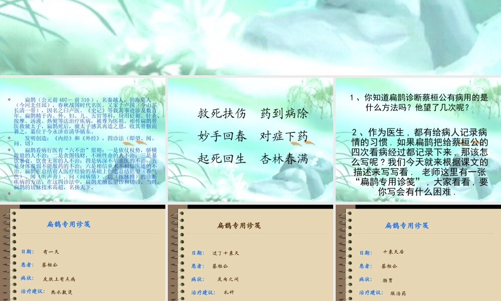 《扁鹊治病》课件