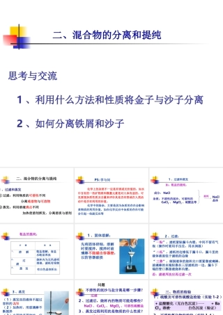 化学实验基本方法-混合物的分离和提纯（2）
