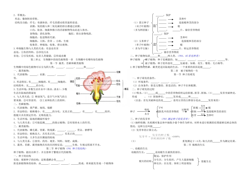 七年级上册生物背诵要点(打印）_第3页