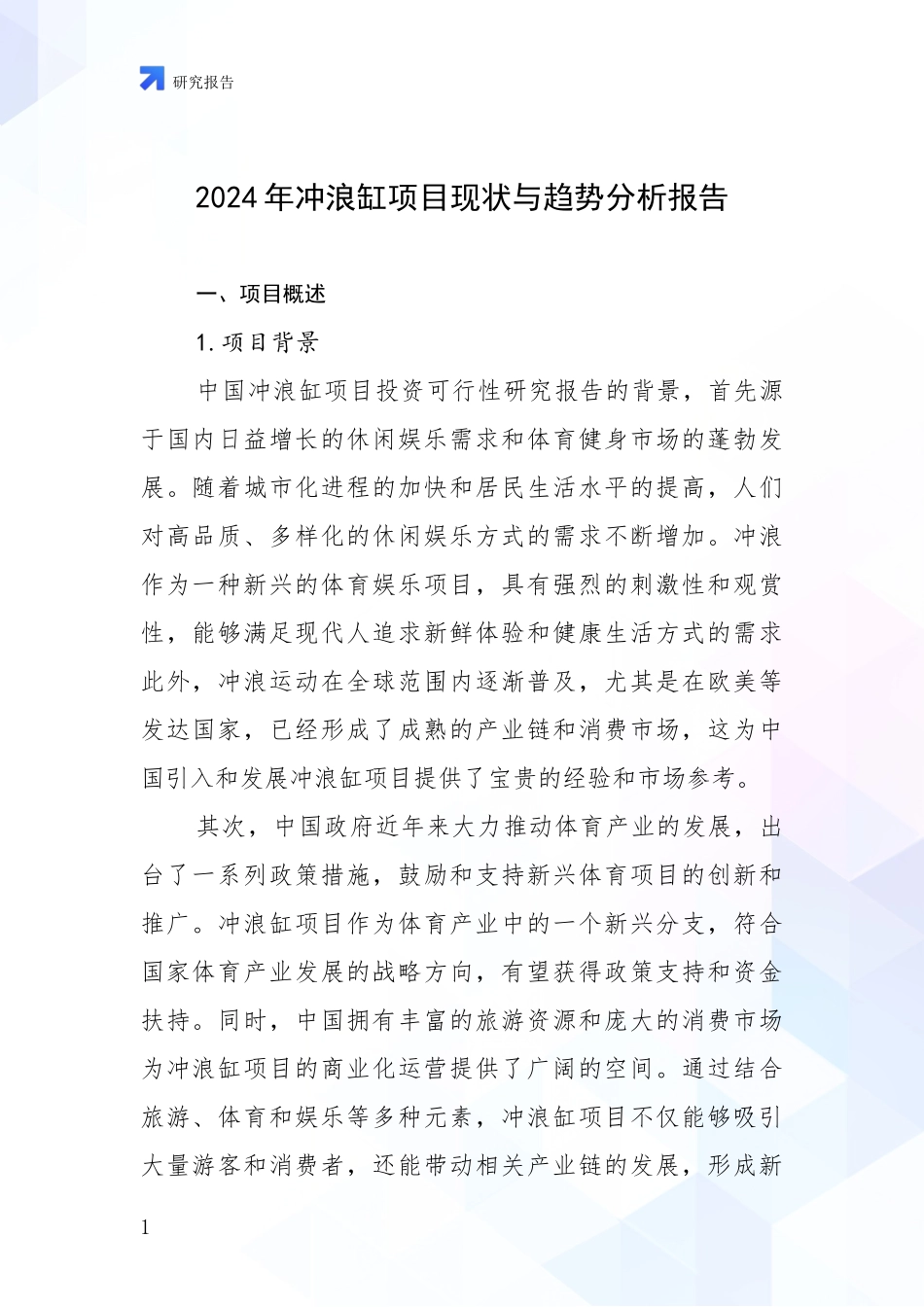 2024年冲浪缸项目现状与趋势分析报告_第1页
