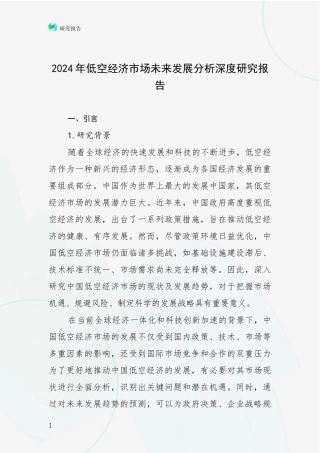 2024年低空经济市场未来发展分析深度研究报告