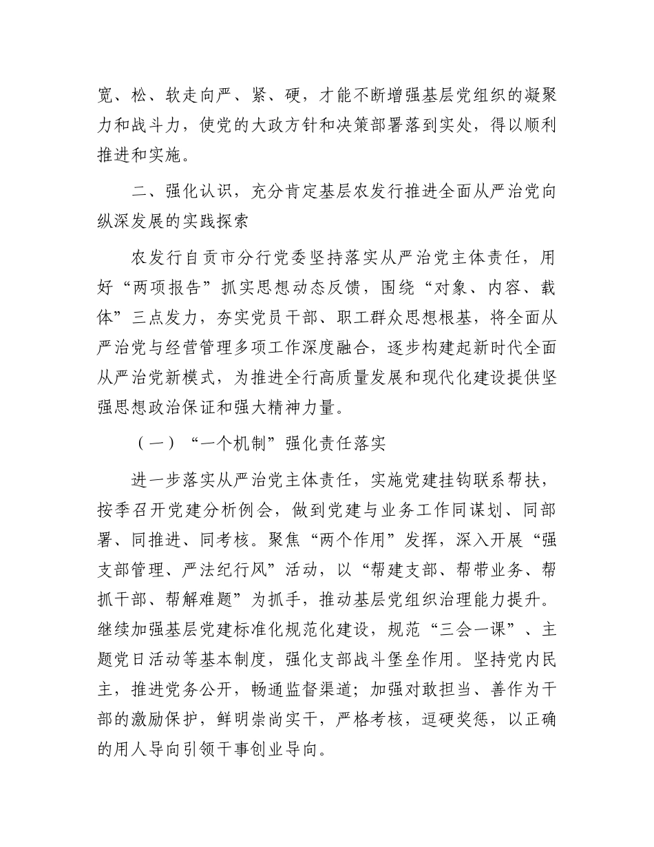 在2024年银行全面从严治党工作推进会上的讲话_第3页