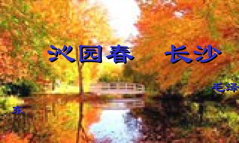 沁园春·长沙(12)