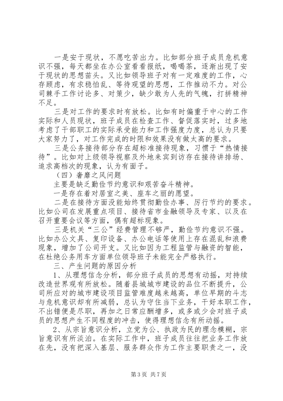 公司班子对照检查工作总结_第3页