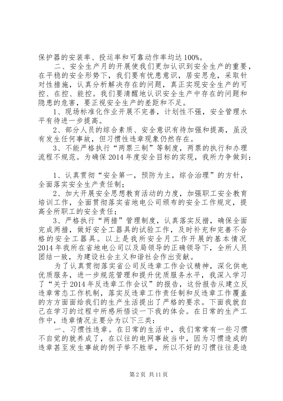 供电所安全工作总结(精选多篇)_第2页