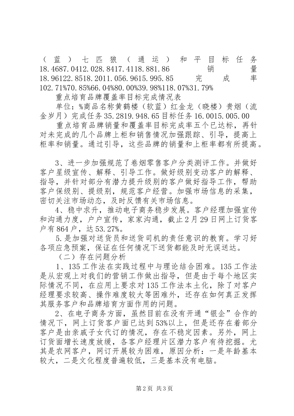 烟草公司月度工作总结范文_第2页