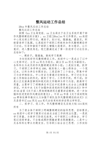 整风运动工作总结_1