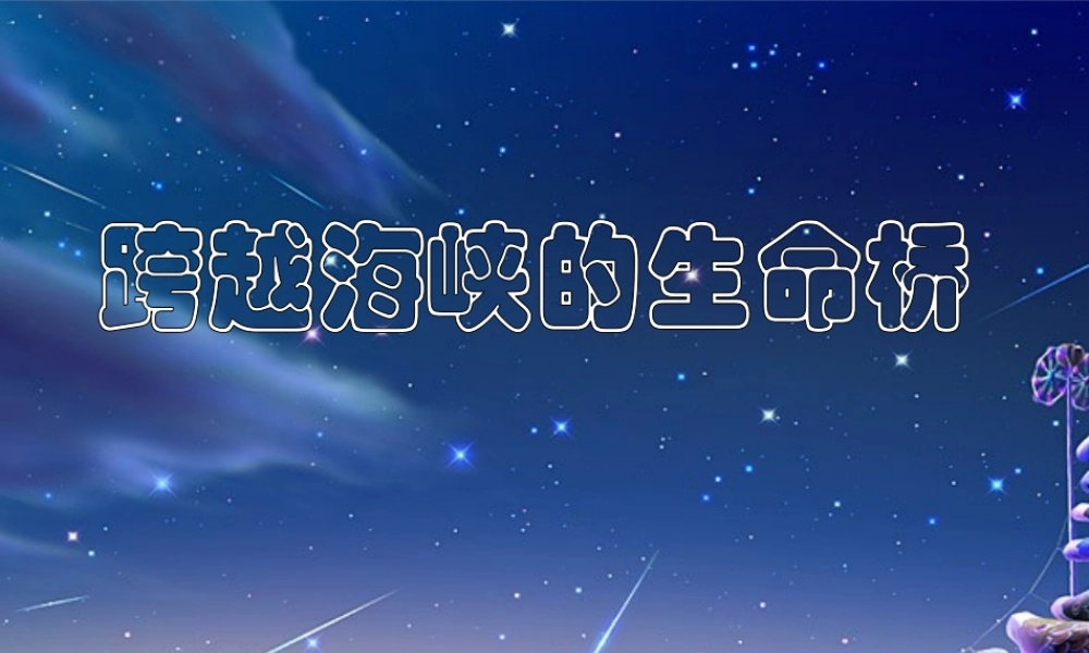 跨越海峡的生命桥PPT课件