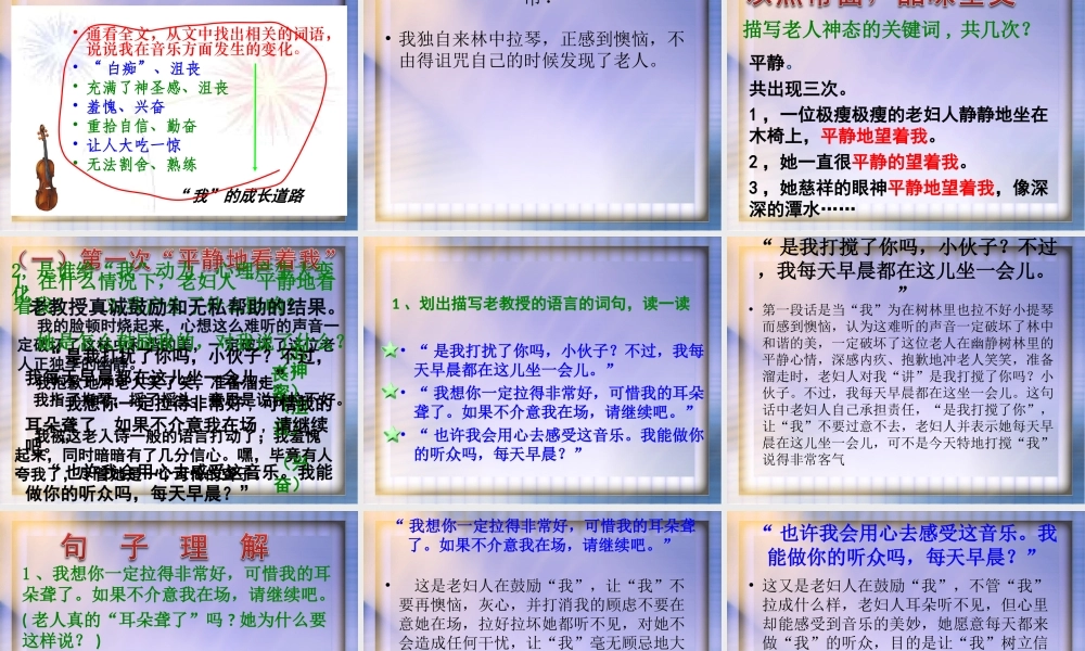 唯一的听众优秀课件人教版