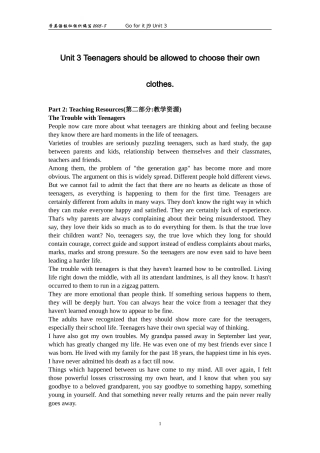 新目标九年级Unit3教学资源