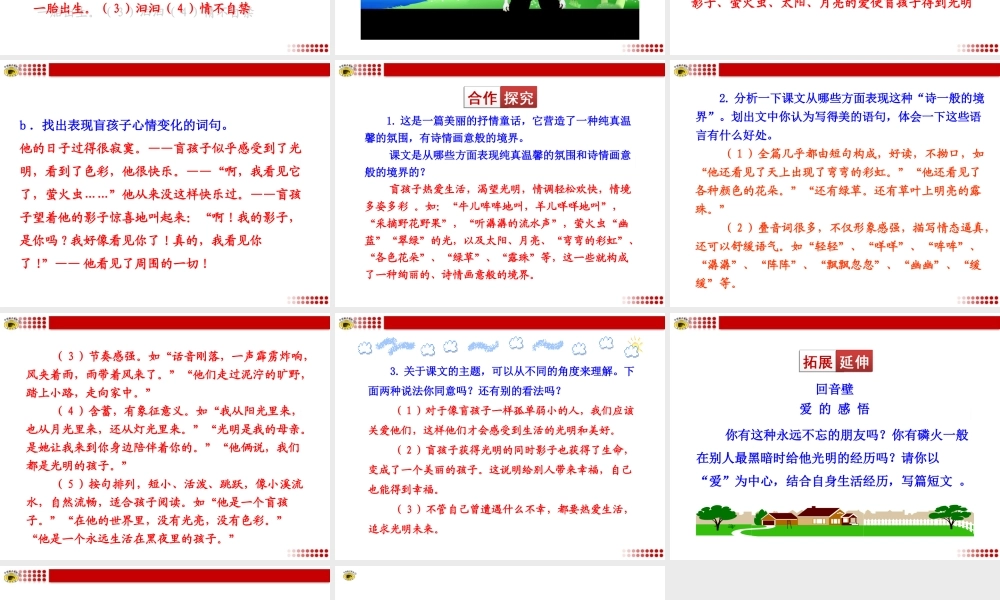 ﹡盲孩子和他的影子