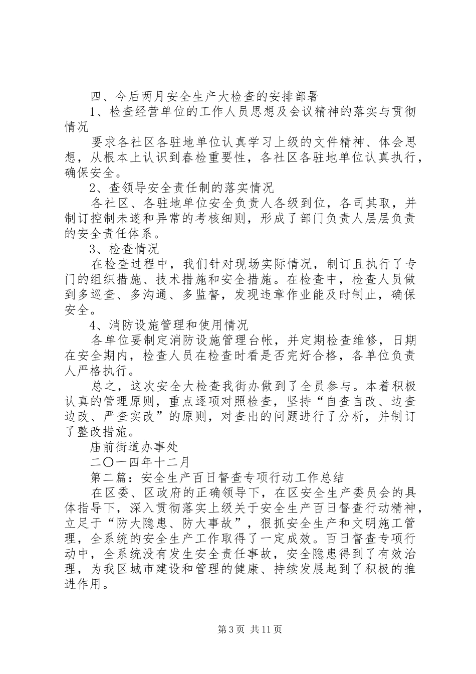 安全生产百日督查专项行动工作总结(精选多篇)_第3页
