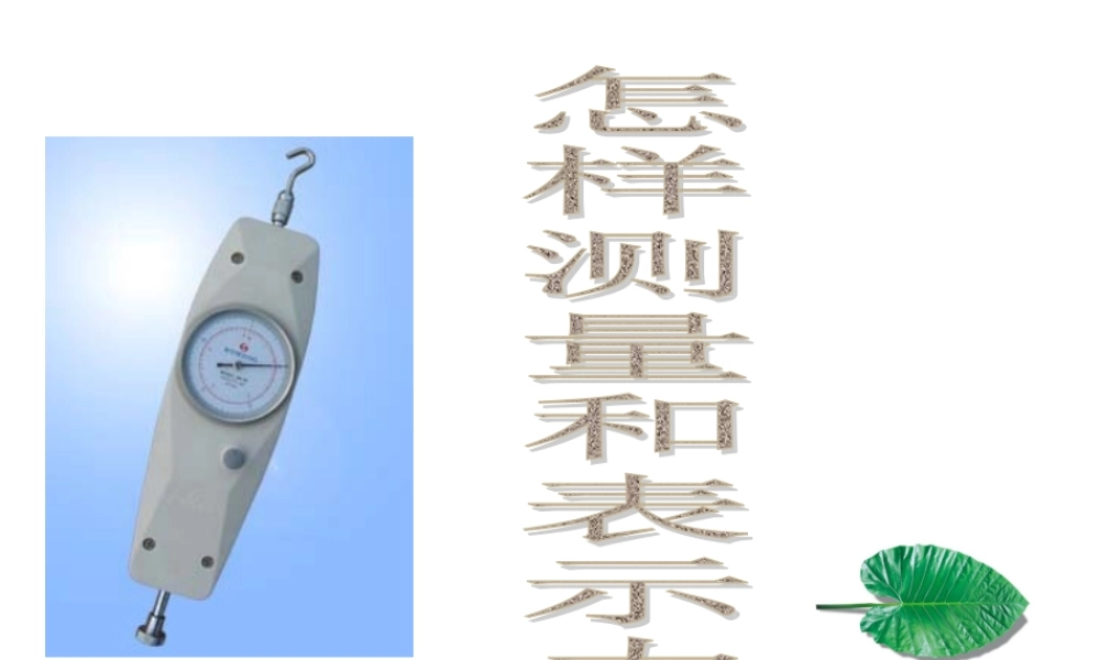 怎样测量和表示力