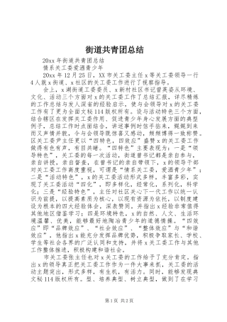 街道共青团总结_1
