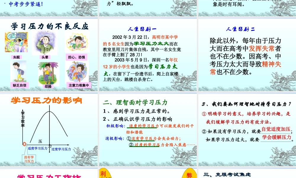 迎接挑战立志成才