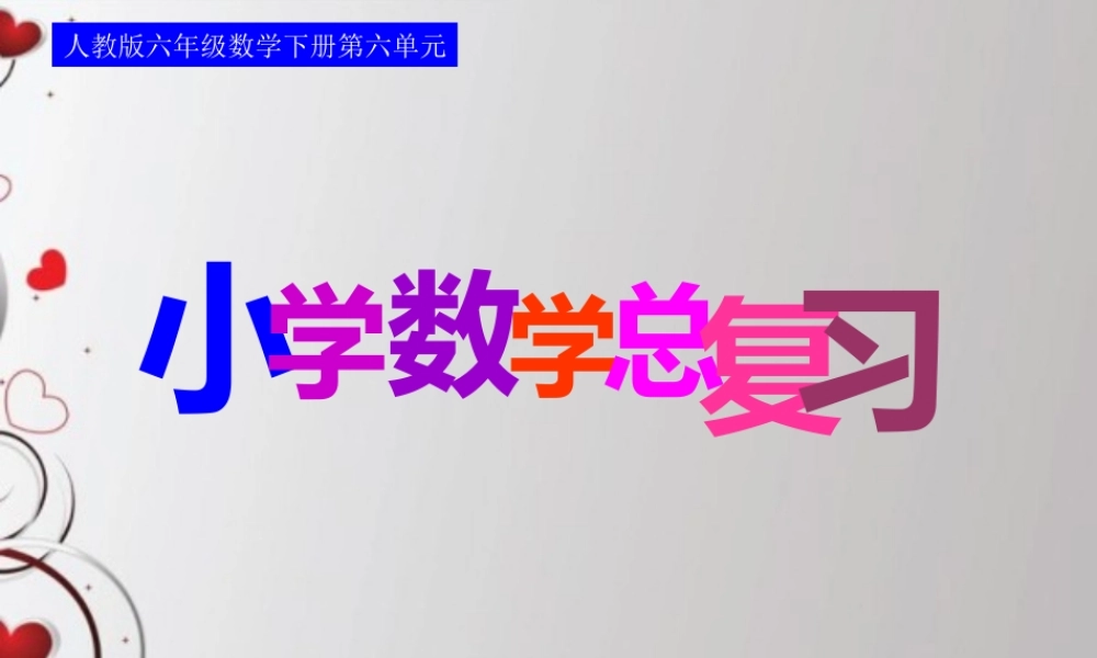 六下总：第一课时_数和代数—整数