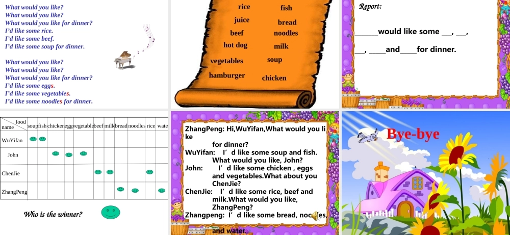 （人教PEP）四年级英语上册课件Unit5PartAlet'slearn