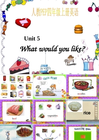 （人教PEP）四年级英语上册课件Unit5PartAlet'slearn