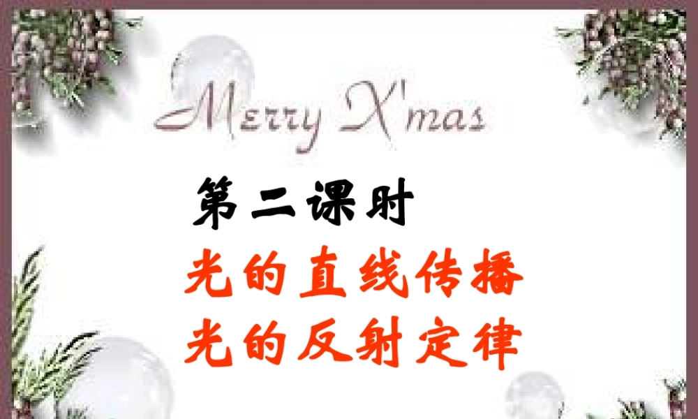 光的直线传播光的反射