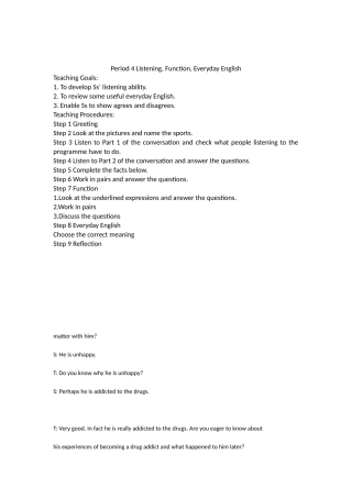 必修五Module5Period4教学设计