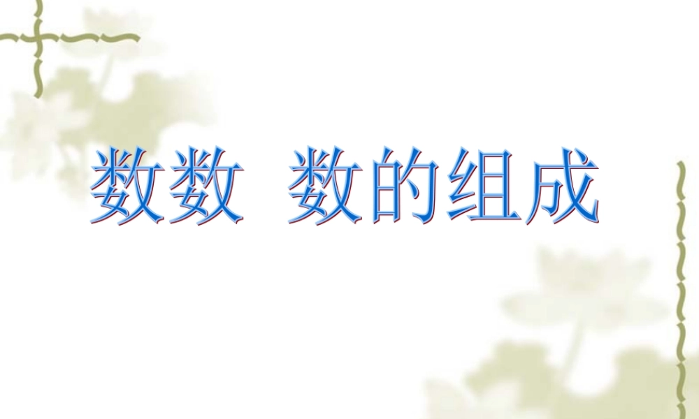 数数　数的组成