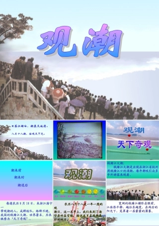 四年级《观潮》课件黄雪梅