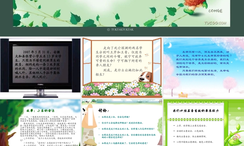 珍爱生命活出精彩