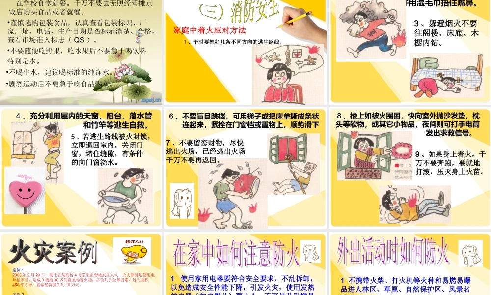 小学生安全知识教育的PPT