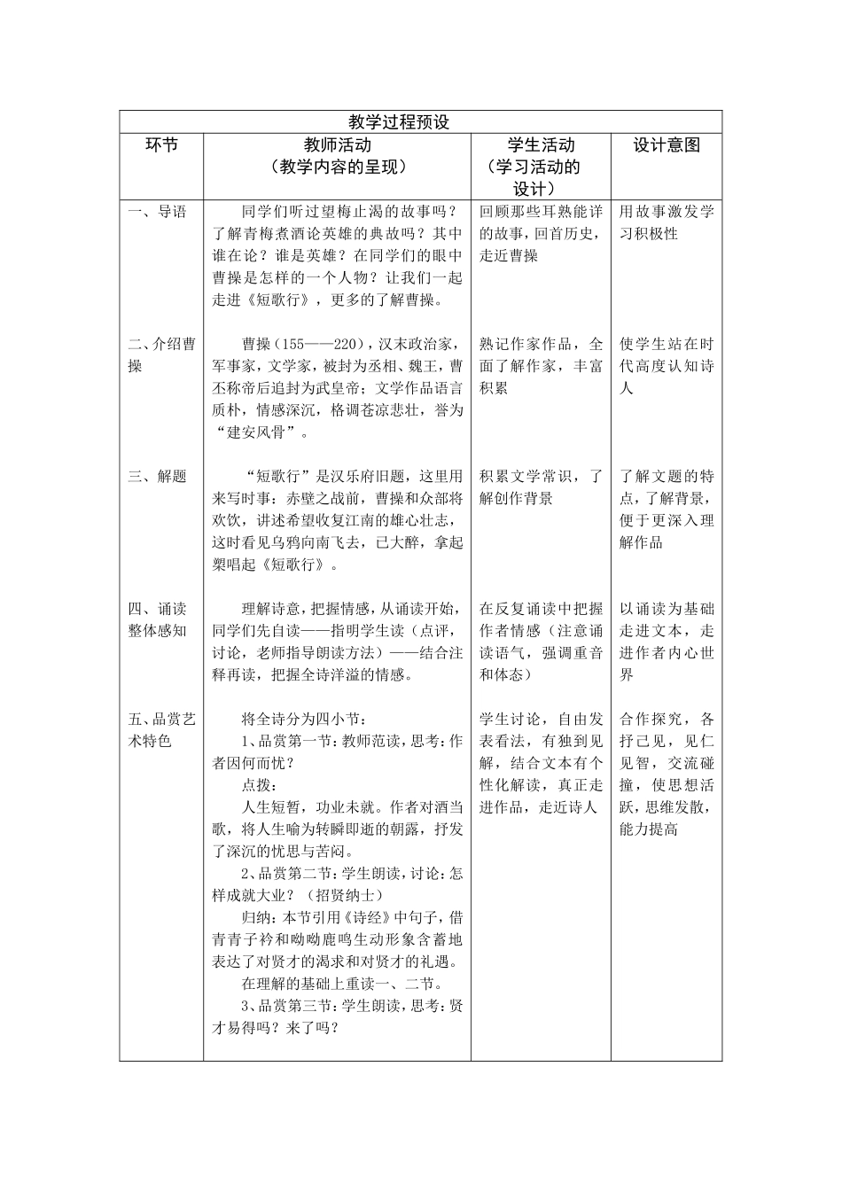 曹操短歌行创新教案_第2页